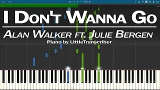 Alan Walker - I Don't Wanna Go (Piano Cover) ft Julie Bergen Synthesia Tutorial by LittleTranscriber