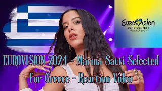 Eurovision Greece 2024 - Marina Satti Takes the Eurovision Stage for Greece! 🇬🇷  My Reaction!