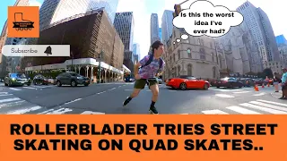 Rollerskating fast through New York City // Slades Skate Shoes (bonus Apple Store Pass through)