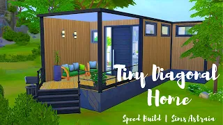 🌳 Sims 4 | TINY DIAGONAL HOME | Speed Build 🌳