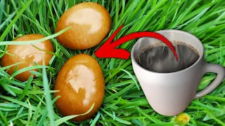 How to dye Easter Eggs with Coffee