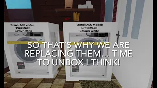Roblox || Replacing the old washer and dryer with new aegs!