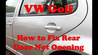 VW Golf/Bora MK4 - How to Fix Rear/Front Door not opening from outside -Easy Repair to Remove Handle