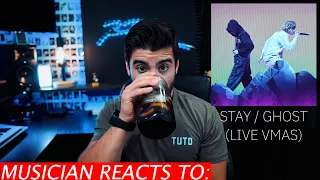 Musician Reacts To Justin Bieber + The Kid Laroi - Stay / Ghost (Live @ VMAs)