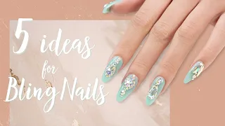 Bling Nails - 5 Quick & Easy Ideas for Rhinestone Placements