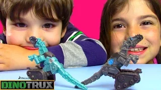 Dino Truck Toys UNBOXING: DinoTrux Scraptors with other Dinosaur Truck Friends