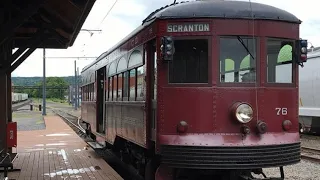 Scranton Steamtown area rails. Steam/electric/diesel trains in and around Steamtown area. 6/24/22