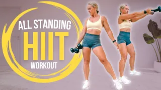 30 MIN SWEATY STANDING DUMBBELL HIIT | No Repeat | Full Body Workout