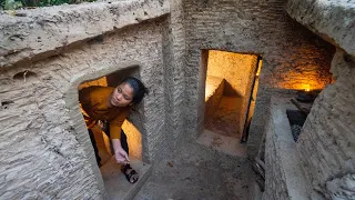 Amazing Girl Build The Most Secret Underground Shelter in The Wood, Bushcrafts Survival Shelter