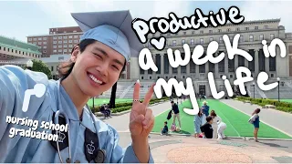 *productive* week in my life in NYC | nursing school grad🎓, barista job, getting tattoos