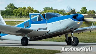 Gusty Crosswind Landings in Oshkosh! - Sunday Arrivals Part 3/5 - EAA AirVenture Oshkosh 2022