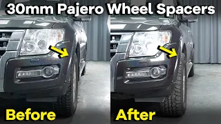 Mitsubishi Pajero 30mm Wheel Spacers Before and After - BONOSS 4x4 V80/V90/V98 Shop