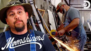 Mike and Jerry Fix Their Exploding Barrel | Moonshiners