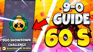 DUO SHOWDOWN CHALLENGE!🏆GUIDE 9-0  BEST BRAWLERS & BEST TIPS - Brawl Stars