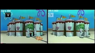 The Fry Cook Games (2005 broadcast vs. 2023 broadcast)