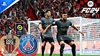 EA FC24 - PSG vs OGC Nice | PS5™ [4K60] Gameplay | Ligue 1 Uber Eats 2023-24 | Kylian Mbappé