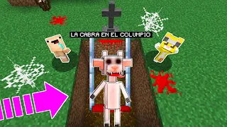 ¡ENCONTRE LA TUMBA DE LA CABRA EN EL COLUMPIO EN MI CASA! | MICHI MIAU Y BEBE NOOB EN MINECRAFT