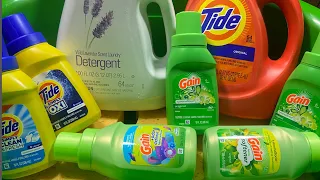 ASMR  LAUNDRY DETERGENT & FABRIC SOFTENER 🤗😊🤤 ODDLY SATISFYING