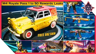 C1S2 Royal Pass M4 1 to 50 Rp Rewards Leaks | Rp M4 1 to 50 Confirm Leaks | 1- 50 Rp M4 Release Date