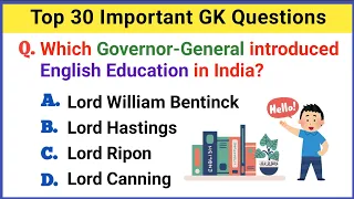 Top 30 INDIA GK Question and Answer | Gk Questions and Answers | GK Quiz #31 | GK Question | GK GS