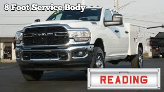 8 Foot Reading Service Body For Sale on a 2024 Ram 2500 Crew Cab