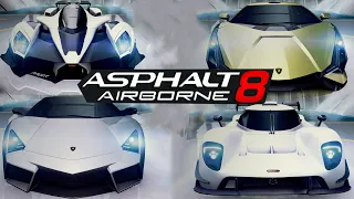 Asphalt 8 Airborne - All CARS - 2024 - 4K (Class S,A,B,C,D) LIGHT GARAGE!