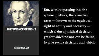 The Science of Right. By Immanuel Kant. Audiobook