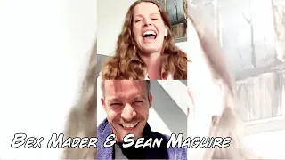 Rebecca Mader and Sean Maguire doing livestream on IG