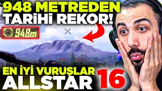 OHA 😮 948 METREDEN OKLA VURDU! GÖRÜLMEMİŞ REKOR! EN İYİ VURUŞLAR ALLSTAR #16 | PUBG MOBILE