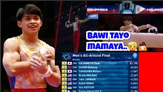 CARLOS YULO PHI RANK 8th PLACE MENS ALL AROUND FINALS WORLD ARTISTICS GYMNASTICS CHAMPIONSHIPS 2022