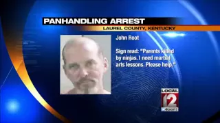 Panhandling arrest; man needs martial arts lessons