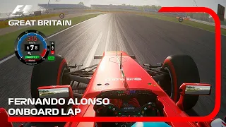 Fernando Alonso Ferrari F138 - onboard lap at Silverstone 2013