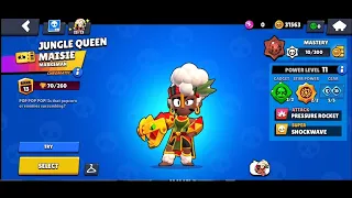 Jungle Queen 👸 Maisie Gameplay | Winning animation | Losing animation | Pin and spray | #brawlstars