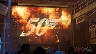 James Bond Themed 3D & 4D Projection Mapping Corporate Party Event - Chicago Projection Mapping