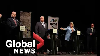 Ontario election: Party leaders square off at 1st debate of election campaign in North Bay