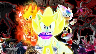 Sonic Frontiers, but I use 3 TRANSFORMATIONS to defeat the guardians and titans!