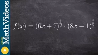 Chain rule inside product rule with rational powers