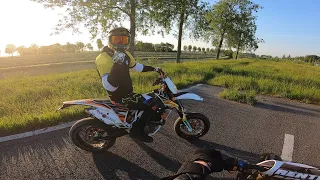 SUPERMOTO + SUNSET = 🔥  [KTM EXC500 + DERBI + RIEJU]