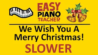 🎹 EASY piano: We Wish You A Merry Christmas keyboard tutorial SLOW (Christmas song) by #EPT