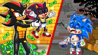 SONIC Poor Family vs SHADOW Rich Family - Daily Life of Sonic Family - Sonic the Hedgehog 2