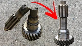 Genius Mechanic Rebuild a Broken Transmission Input Shaft Perfectly Watch it to Learn a new Method