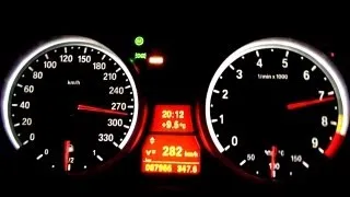 BMW M3 E92 - 120-283 Km/h Kickdown Acceleration on Autobahn V8 Sound Just 6. Gear