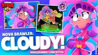 NOVA BRAWLER: CLOUDY- TRIO da MANDY e CHESTER! A MINHA OPINIÃO | Analisando Conceitos | BRAWL STARS