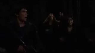 t100 1x09 | bellamy defends raven against finn