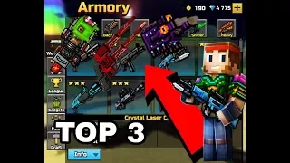 TOP 3 Rarest Weapons in Pixel Gun 3D !!!!