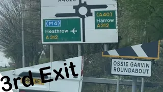 Ossie Garvin roundabout 3rd exit  (from southall Broadway( Southall Test Centre)