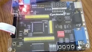 Загрузка проекта. Назначение пинов. Плата RZ-EasyFPGA A2.2. Чип Cyclone IV E EP4CE6E22C8N