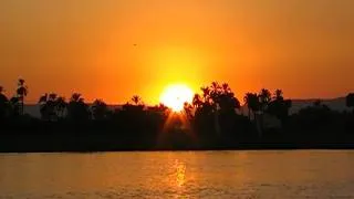 Sunset at the river Nile, Luxor