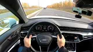 2019 Audi A6 3.0L (340) 55 TFSI Quattro POV TEST DRIVE