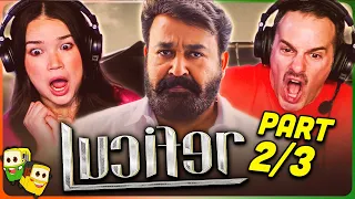 LUCIFER Movie Reaction Part (2/3)! | Mohanlal | Vivek Oberoi | Manju Warrier | Prithviraj Sukumaran